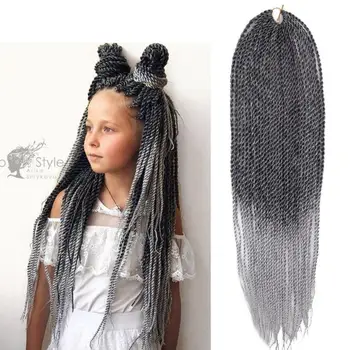 

enegalese Crochet Twist Braids 30strands/pack 1-7 pack 24 inch Blonde Color Ombre Synthetic Braiding Hair