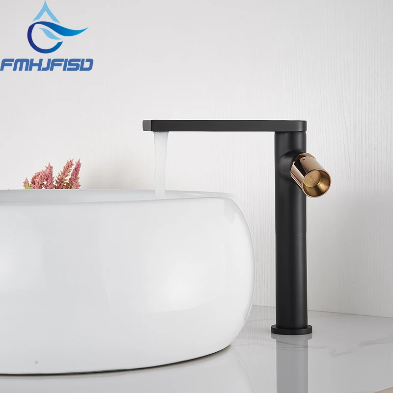 FMHJFISD Luxury Modern Spout Bathroom Basin Faucet Tall Countertop Vanity Sink Mixer Tap