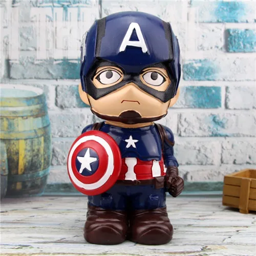 resin Marvel супергерой, Бэтмен Капитан Америка Железный человек милый копилка Dc Вселенная креативный подарок на день рождения Смола ремесло - Цвет: resin