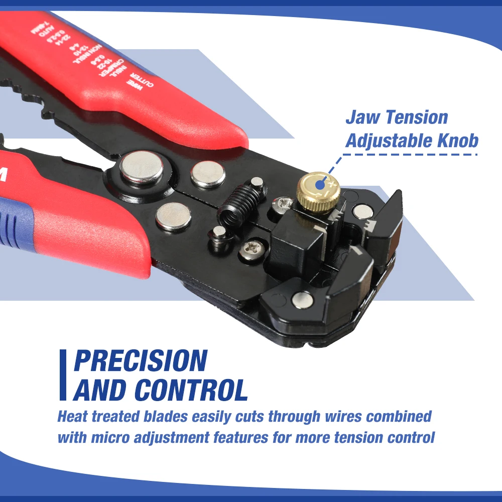 Wire stripper,universal pliers,hand tools,stripping pliers,crimping tool,crimping tools,wire stripping pliers,multifunctional pliers,multifunctional tools,wire pliers,crimping pliers WORKPRO Electrician's Wire Pliers Multifunctional Pliers Automatic Wire Stripper Crimping Function Ergonomic Handle