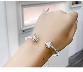 

Fashion jewelry S925 sterling siIver original 925 pendant charm open bangles women bracelets making jewelries DIY gifts