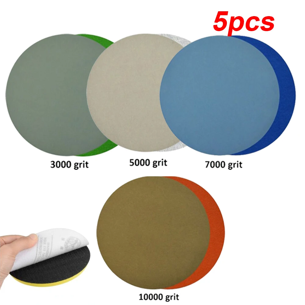 20 PCS Water Sandpapers 3000 / 5000 / 7000 / 10000 Grit 6 inch Suitable for 6 inch abrasive pad With high quality