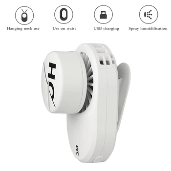 

Portable Mini Fan Mist Cooler USB Rechargeable Fan Neck Fan Air Conditioner with Three Modes for Outdoor Travel
