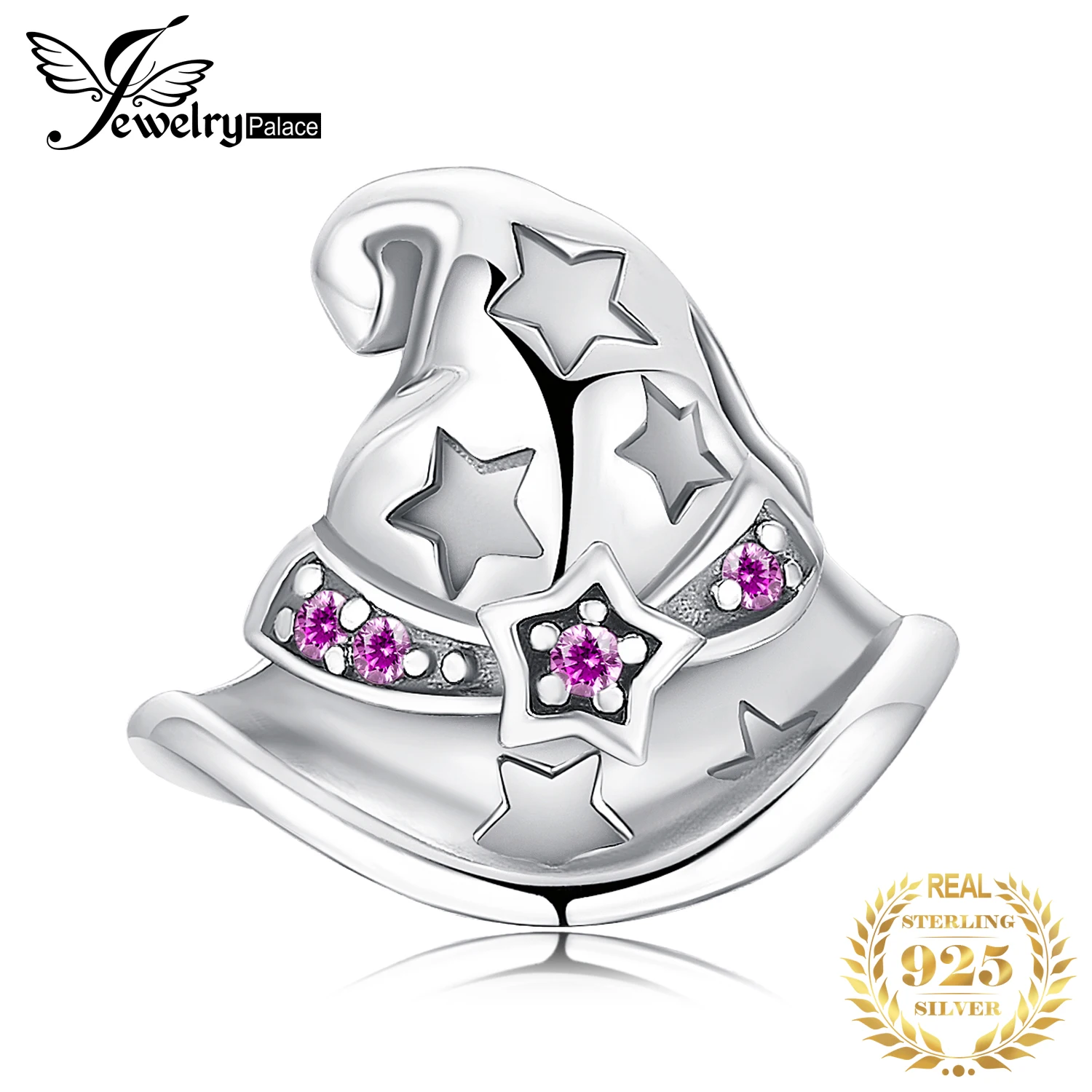 JewelryPalace Рождественские звезды шапка создана Ruby 925 пробы серебряный шарм 2018 Новая