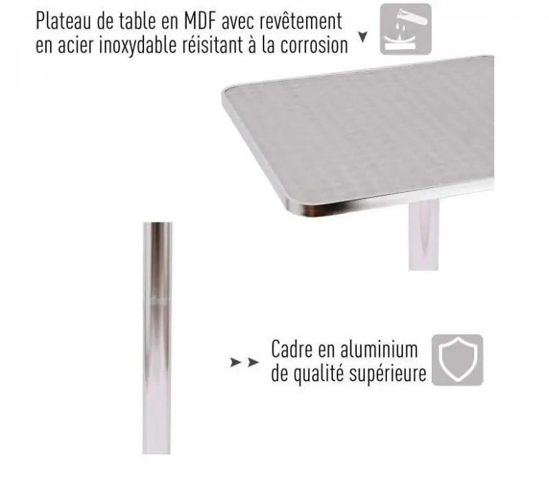 1PCS Silvery Outdoor Tables High Quality Aluminum Alloy Folding Table And Chair Set For Furniture Camping Picnics Barbecue HWC