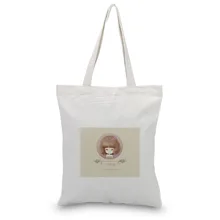 Вместительная сумка для покупок с героями мультфильмов, сумка с логотипом на заказ, холст, текст, сделай сам, ежедневное использование, экологическая многоразовая утилизация, сумка