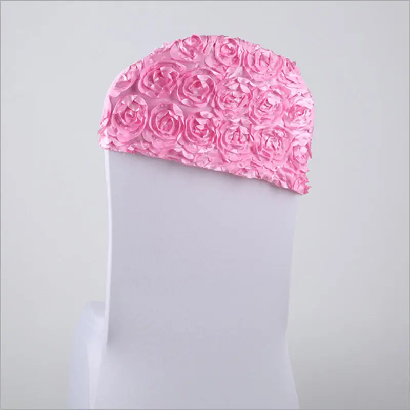 Various Colour For Luxury Weddings Fit All Chairs Lycra Embroider Satin Chair Cap Cover Beautiful Rosette | Дом и сад
