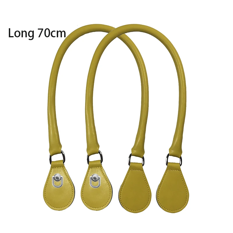 2021 New Leather Round Belt Handle with D Buckle Drops for City Chic Obag Basket Bucket Classic Mini Women Handbag O Bag 