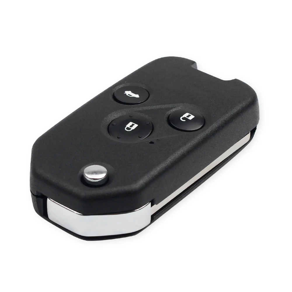 KEYYOU чехол для выкидного ключа подходит для электронный контроллер дросселя для Honda Civic CRV фронтальной Accord складывающийся чехол для ключей для автомобиля-Стайлинг 2/3/4 кнопочный корпус дистанционного брелка