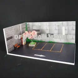 DIY1: 64 модель автомобиля Модель парковки Материал Пакет подземный гараж изготовление материала модель гаража изготовление ручного