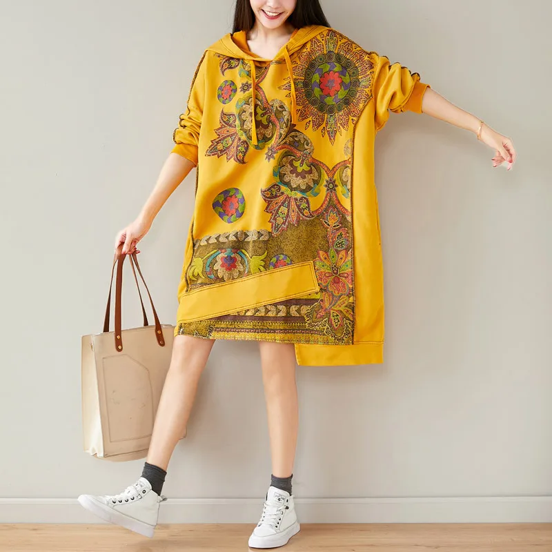 Hooded Cotton Sweatshirt Dress 3