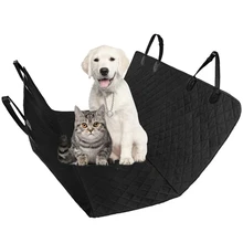 Портативный собачий чехол для сиденья автомобиля сетка для просмотра Водонепроницаемый переноска для домашних животных Автомобильный задний багажник для заднего колеса подушка для гамака протектор и карманы