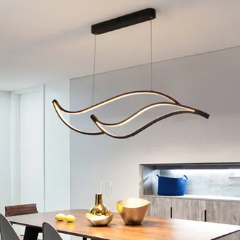 

Modern Led Pendant Lights For Dining Room Kitchen Room Bar Living Room Hanging Pendant Lamp Matte Black/White 90-260V Żyrandol
