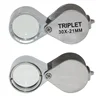 Folding Jewllery Loupe Portable Magnifying Glass Pocket Size Lovely Jewllery Magnifier 30X Magnification Metal Silver 30*21 mm ► Photo 2/6