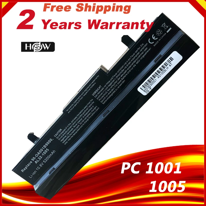 HSW Аккумулятор для ноутбука Asus Eee PC 1001 1001HA 1001P 1001PX 1005 1005PX 1005H 1005HA 1005HE AL32-1005 ML32-1005 PL32-1005