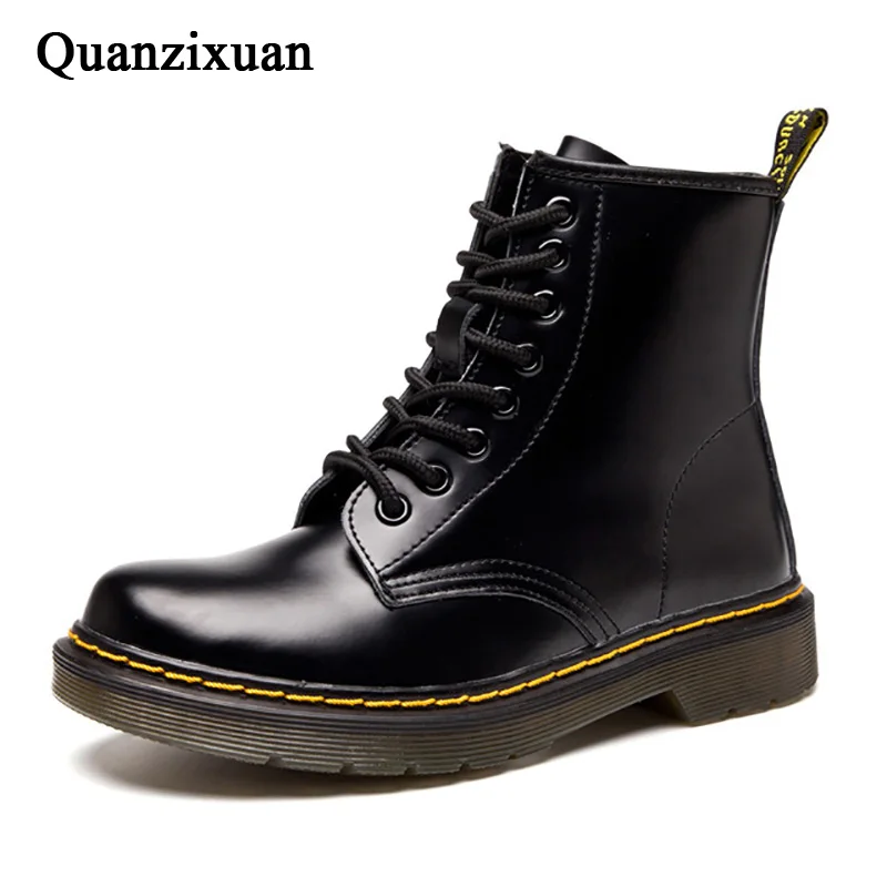 Comprar Botines de mujer a la moda botas de cuero genuino Martin para los amantes botas de invierno para las mujeres zapatos de mujer Botines de talla grande 43