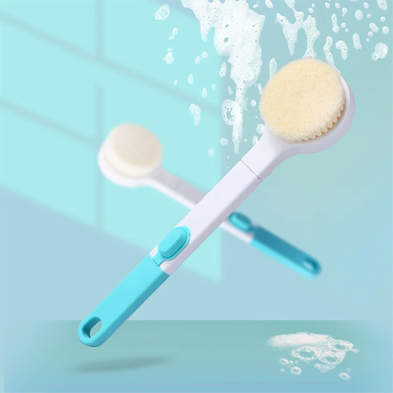 Back-Rubbing Brush Bathing Massage Banister Tool Soft Delicate Skin Cleaning with Shower Gel Container | Дом и сад