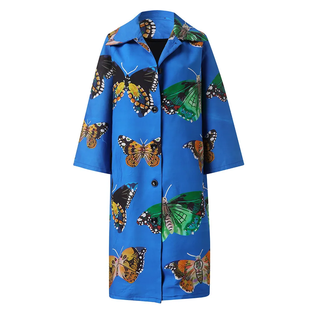 price cut  Coat Women Winter New Fashion Jacket Women Fashion Casual Retro Print Long Sleeve Long Coat Casual 