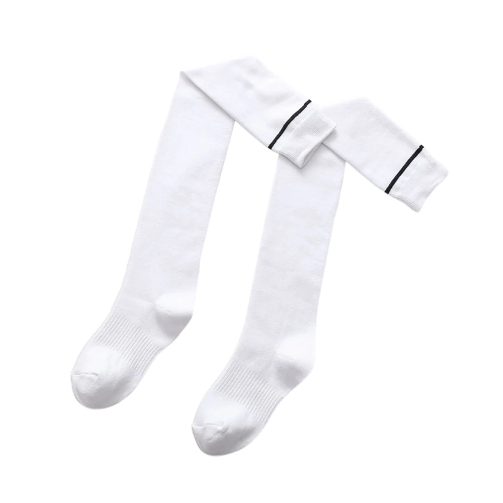 Student Party Breathable Autumn Winter Over Knee Cotton Blend Japanese Style Soft Warm Women Stockings Casual Striped Fashion - Цвет: Белый