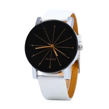

Drop Shipping Leather Wristband Quartz Watches Boys Girls Student Wristwatch Lover Casual Round Dial Watch