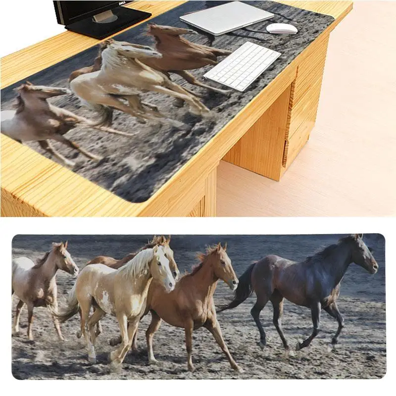 Большой коврик для мыши Pentiums horse, компьютерный коврик для компьютера размером 30x90x0,2 см, игровые коврики для мыши