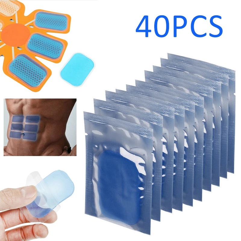 

40pcs Adhesive EMS Pads EMS Gel Pads For Hip Abdominal Muscle Abs Trainer Slimming Product Slimming Machine Accessories