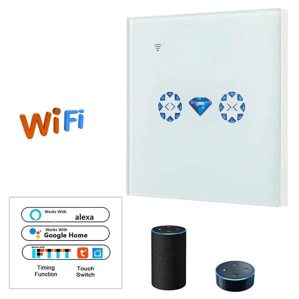 Wi-Fi панель, умный занавес, переключатель, мобильный телефон, сенсорное управление, мотор, дверь, приложение для дома, инструмент, глухая
