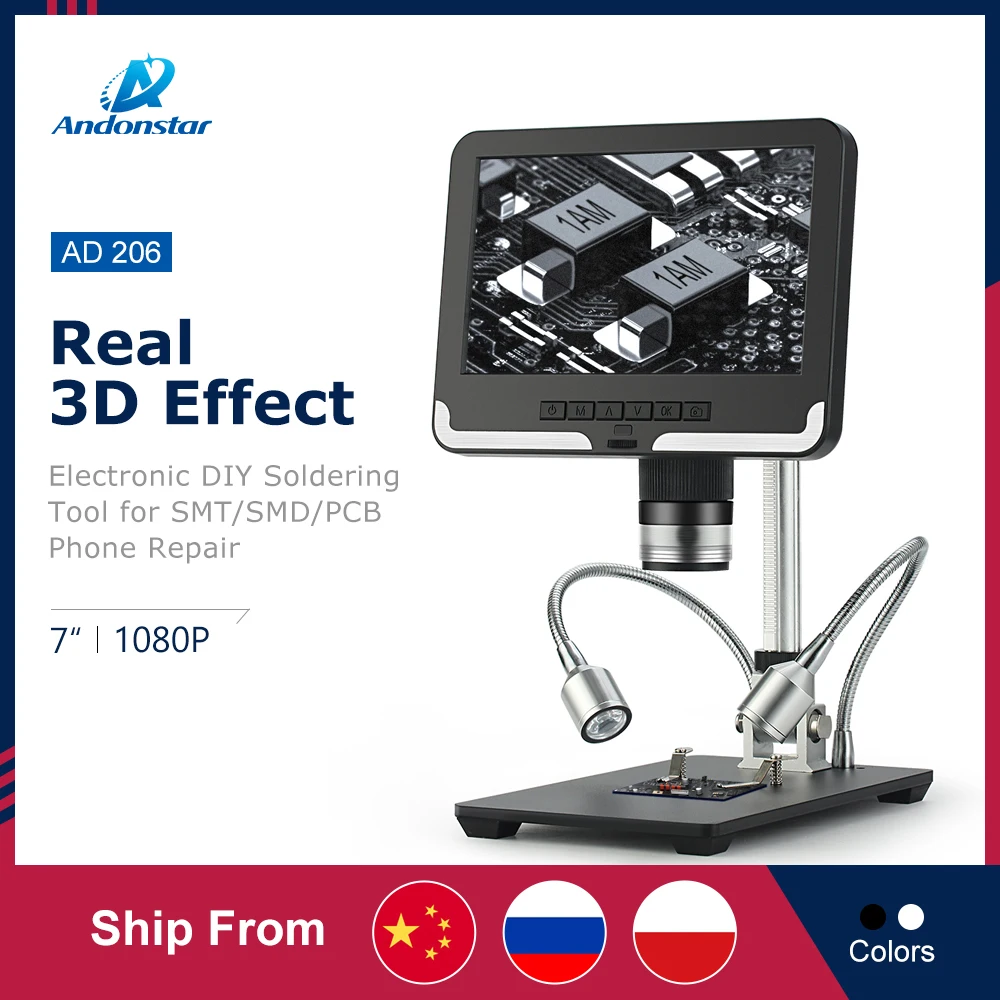Цифровой микроскоп Andonstar AD206 для пайки 1080P паяльный телефона часов ремонта SMD/SMT