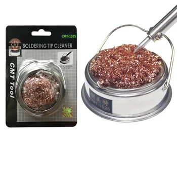 

CMT-1025 Wire with Stand Set Welding Soldering Solder Iron Tip Cleaner Holder Nozzle Cleaning Nozzle Unit Clean Ball