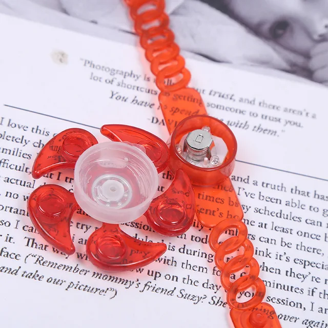 1PCs Children's Luminous Wrist Band Manual Rotating Soft Flash Gyro Bracelet for Kids LED Cartoon Lights Glow In The Dark Toys 5