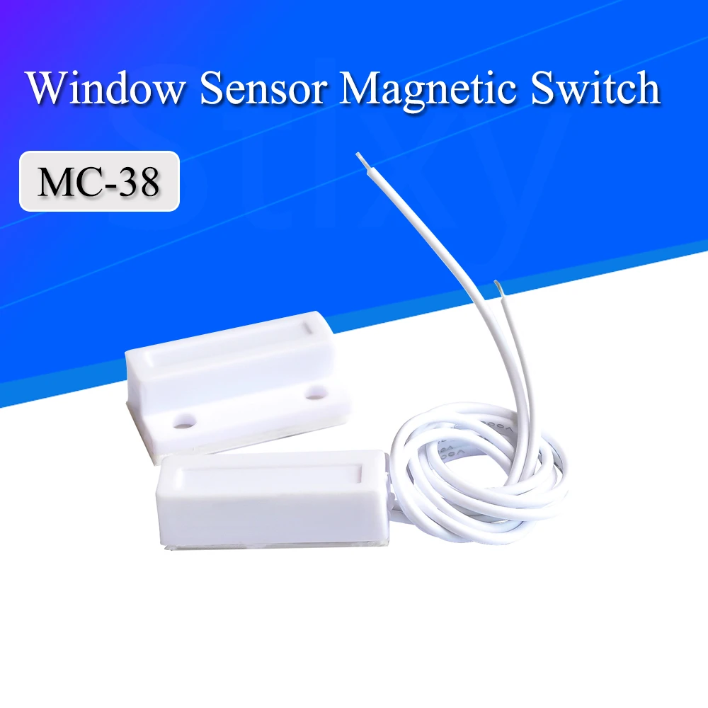 5pair /lot MC-38 Wired Door Window Sensor Magnetic Switch Home Alarm System Detector Reed Switch dimmable light switch