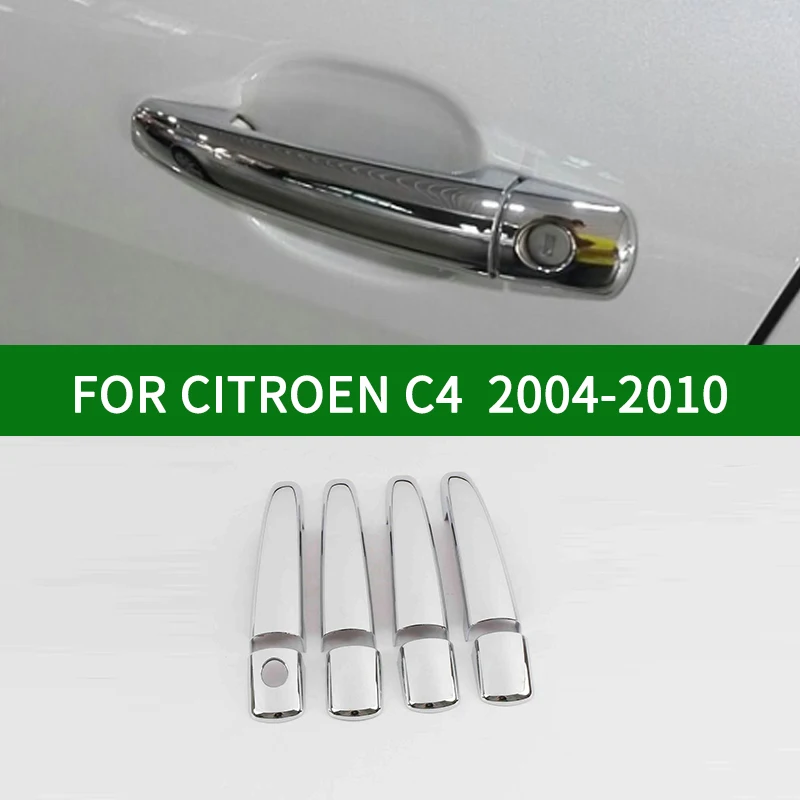 Чехлы для боковых ручек автомобиля хромированные серебристые CITROEN C4 C-triumph C-4 Pallas