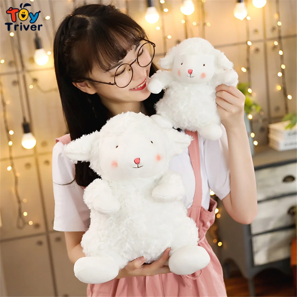 Kawaii овечка, ягненок, плюшевая игрушка, тривер, мягкие животные, кукла для малышей, детей, девочек, подруги, мальчика, подарок на день рождения, украшения для дома
