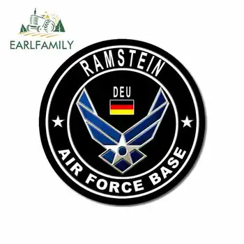 

EARLFAMILY 13cm x 13cm for RAMSTEIN AIR FORCE BASE Logo Car Stickers and Decals Bumper ATV RV Car Door Protector Decoration