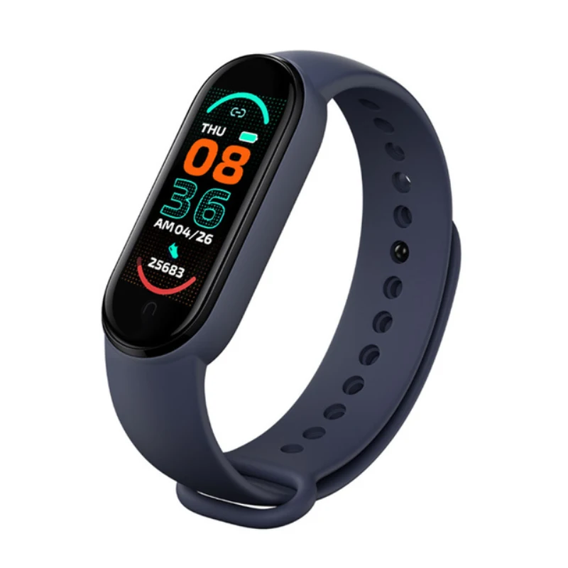 M6 Smart Bracelet For Andriod IOS Fitness Tracker Heart Rate Smartwatch Wristband Bluetooth-compatible Color Screen Waterproof 