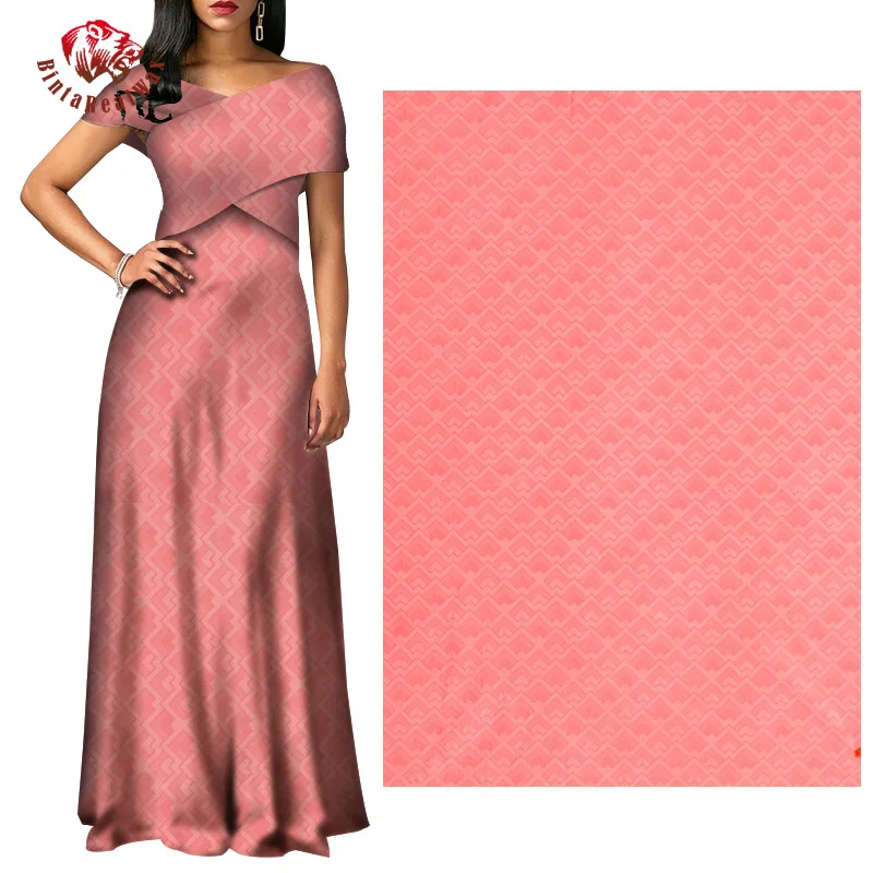 Полиэстер жаккард Платье Ткань Базен Riche ткань(похожая на getzner) для мужчин или женщин Ткань для шитья 5 ярдов/лот CS3258