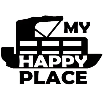 

16*10.9cm Happy Lake Boating Accessories Funny Car Window Bumper Novelty JDM Drift Vinyl Decal Sticker