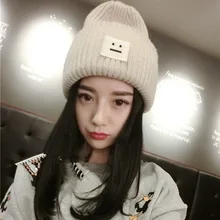 Модная плотная вязаная шапка с крученой нитью, женские Искусственные зимние шапки для девочек, женские вязаные шапочки