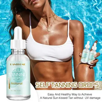 

Natural Tanning Oil Lasting No Trace 30ml without UV Damage SPF 6, Broad Spectrum UVA/UVB Protection, Hypoallergenic dropship
