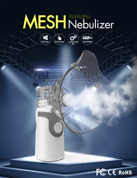 

Portable Household Low Noise Mesh Nebulizer Portable Asthma Inhaler Nebuliser For Child Adult USB Phlegm Micro-mesh Nebulizer