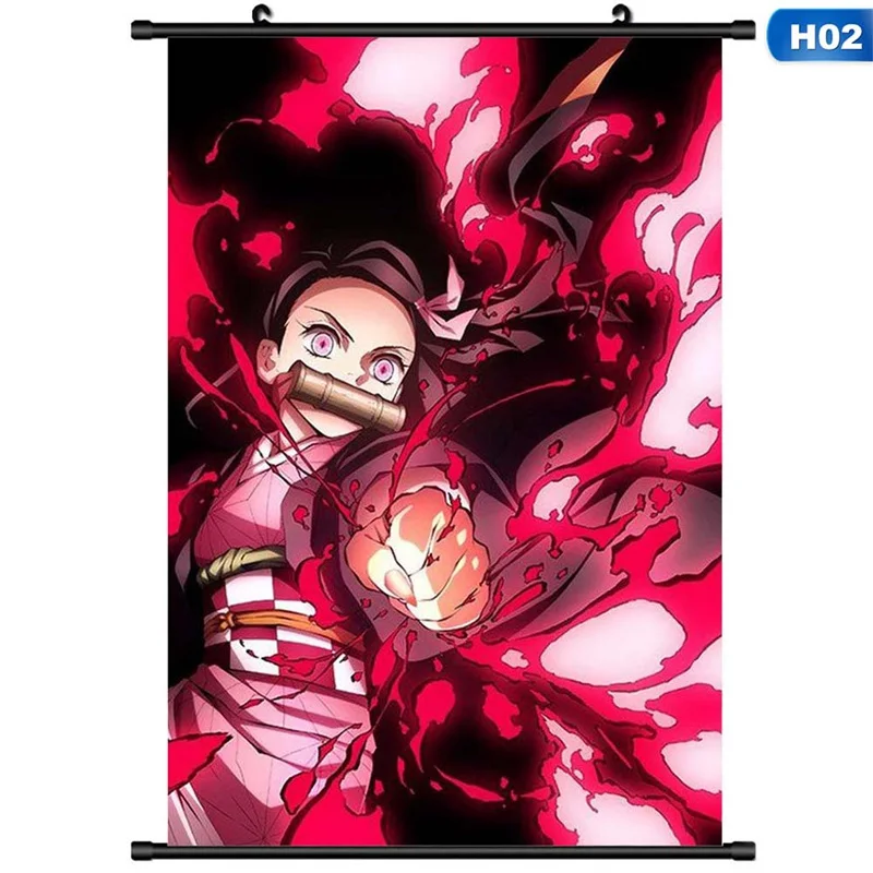 Janpaness аниме Demon Slayer: Kimetsu No Yaiba Tanjirou Nezuko Аниме Манга настенный постер прокрутка