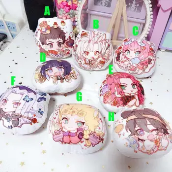 

JOJO's Bizarre Adventure Golden Wind Giorno Giovanna Leone Abbacchio Cosplay Plush Keychain Doll Pendant Keychain Dango Toy Gift