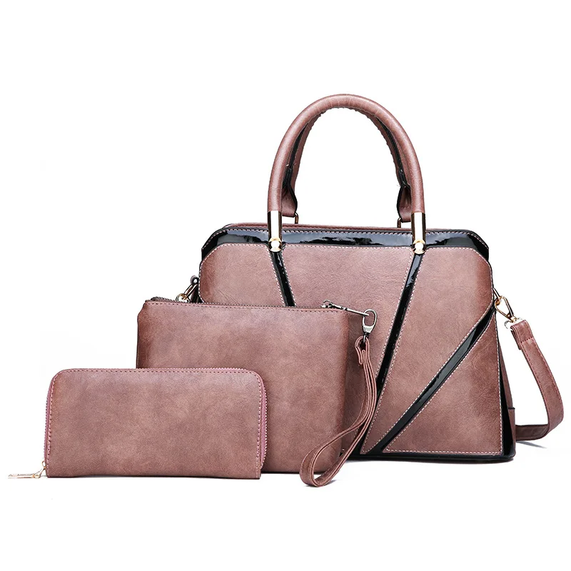 

WOMEN'S Bag 2018 New Style Three-piece Set Different Size Bags Fashion Joint Hand Large Bag Shoulder Backpack