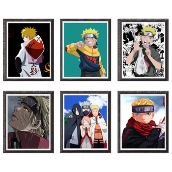 

Naruto Uzaumaki Poster Watercolor Anime Art Prints Canvas Painting Wall Pictures for Living Room 8 x 10 Inches,Ready To Hang