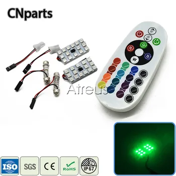 

Auto Car LED Interior Light 12V RGB 15-SMD 5050 Double Tip C5W Car Styling Reading Lamp bulb Car Light source accessories