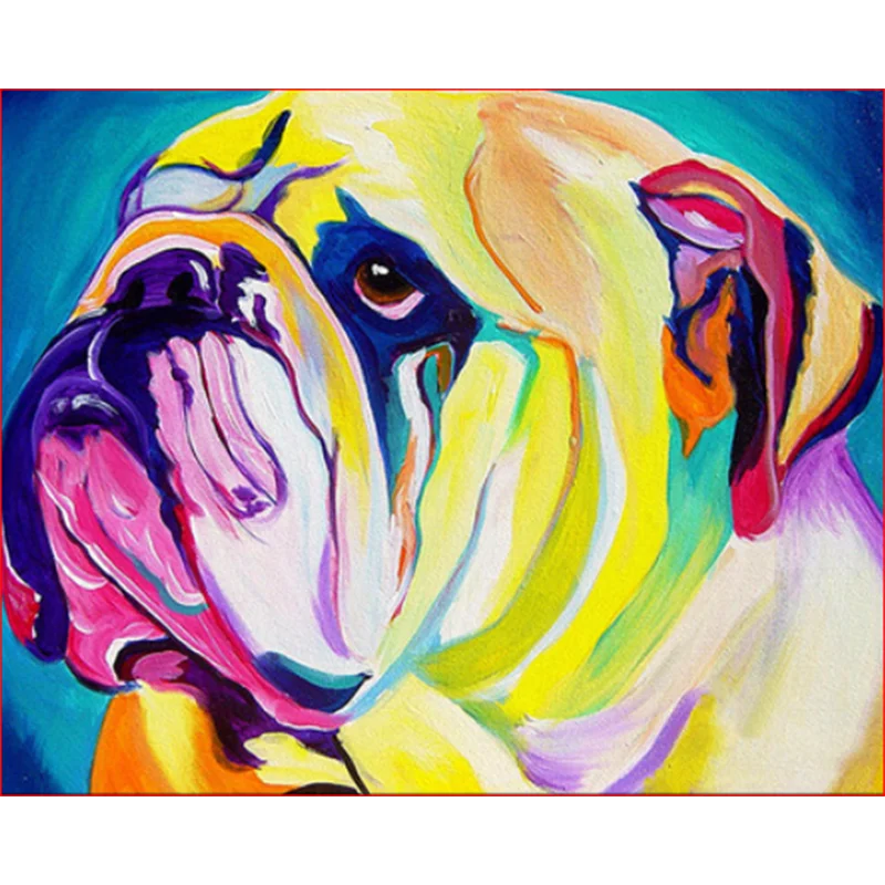 

DIY Framed Deer Shar Pei Dog Oil Painting By Numbers Animal Anime Colorful Paint Wall Art Picture for Living Room Home Decor