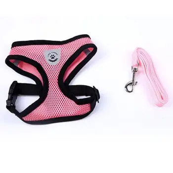 

Breathable Washable Convnient Dog Vest-stylet Dress Bow Harness Dog leash Set for Small Dog Cat Pet Chest Strap Leash