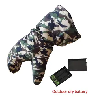 

Winter Rechargeable Electric Heated Gloves Outdoor Cold Warmer Motorcycle Bicycle Skiing Protective Gloves Camouflage Color