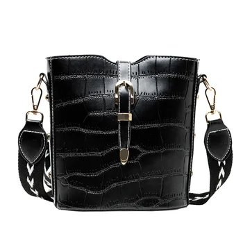 

Net Red Bag Women's 2020 New Style Versatile Stone Pattern Textured Shoulder Bag Fashion Shoulder Bucket Bag brand name designer
