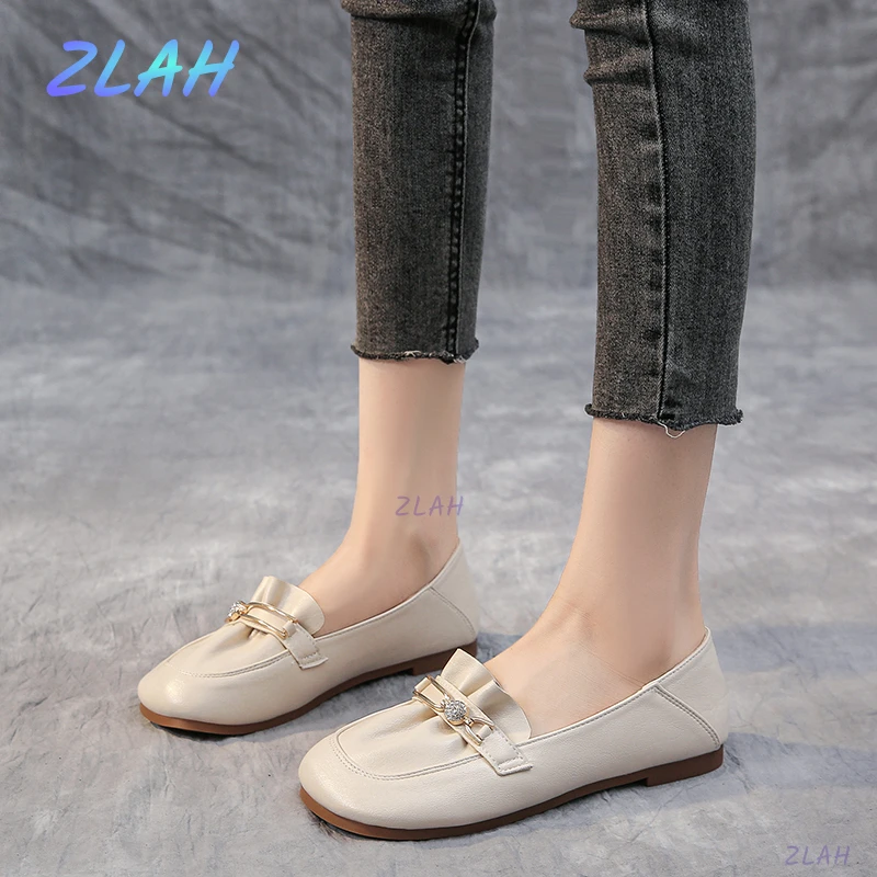 Mocasines tacón bajo para mujer, zapatos náuticos señora, informales, deportivos, combinan con todo|Zapatos de tacón de mujer| AliExpress